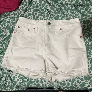 Levi's Women's White Jean Shorts